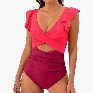 B2Prity one piece ruffle swimsuit
